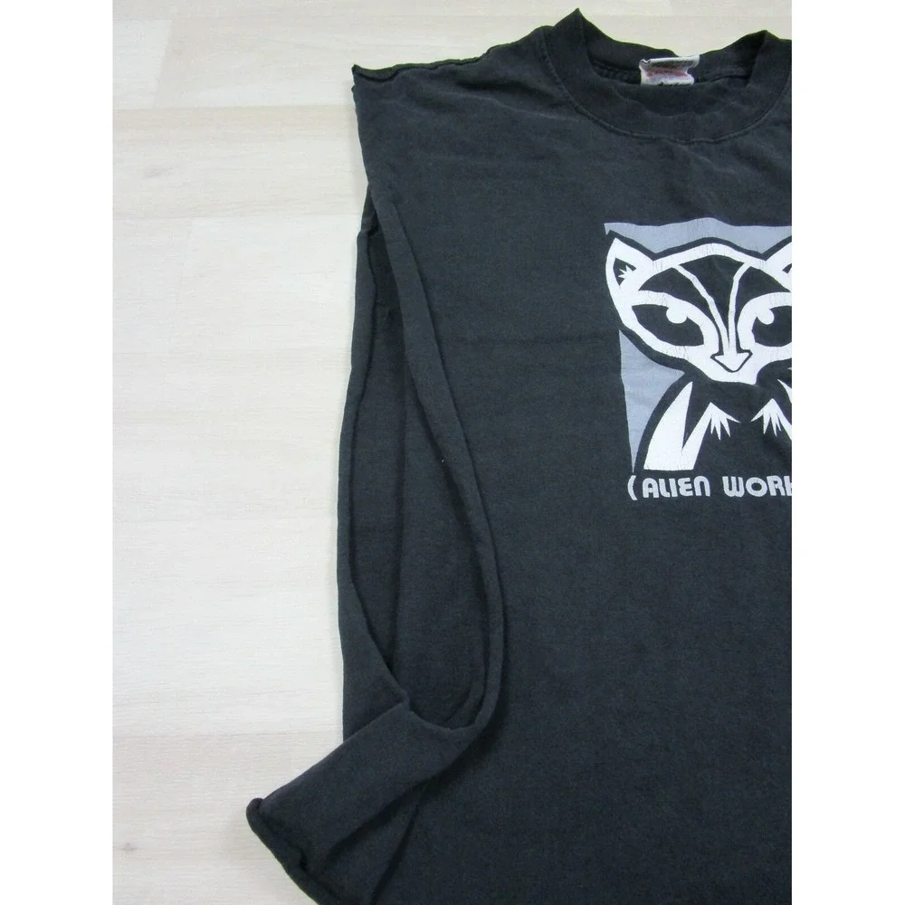 Vintage Alien Workshop AWS 90s t-shirt Cut Off Crop Sleeveless Surf Skate XGames